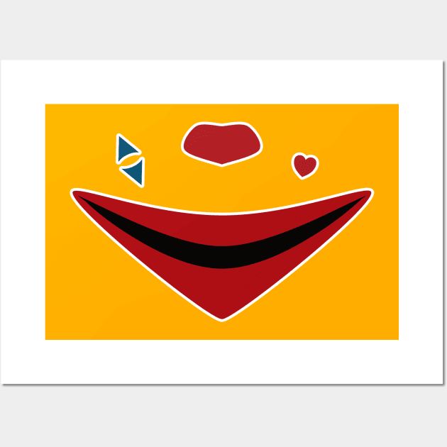 The colourful smile of the clown Wall Art by dkdesigns27